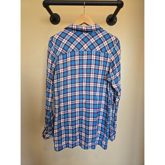 Kavu button up plaid shirts size large 100% Rayon - Picture 6 of 9
